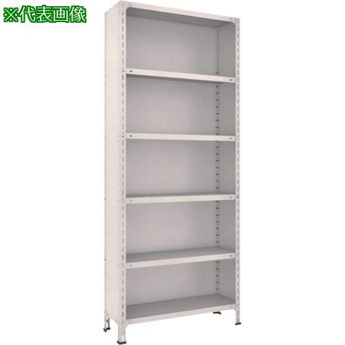 ■TRUSCO スチールラック 軽量棚背板・側板付 1800X600XH1500 6段 ネオグレー〔品番:56W26〕【5264423:0】[店頭受取不可]