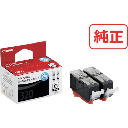 ■キヤノン インクタンク BCI-320PGBK2P ブラック(2個パック)〔品番:BCI320PGBK2P〕【5375027:0】[店頭受取不可]