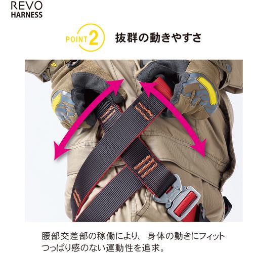 □TSUYORON レヴォハーネス ツインランヤード付き ロック機構付き巻取