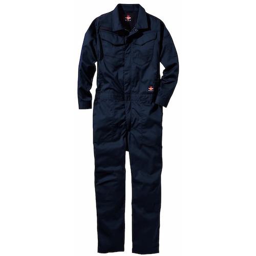 ■快適ウェア 難燃ツナギ LL ネイビー〔品番:V4288LL1〕【5392687:0】[店頭受取不可]