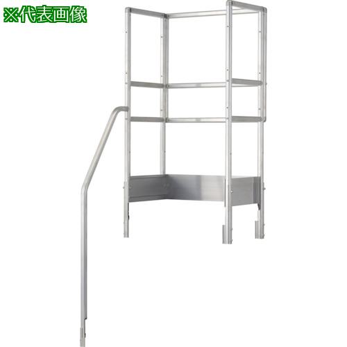 ■TRUSCO 階段片手すり天場三方手すり〔品番:TSFTKS34630〕【5518035:0】[店頭受取不可]