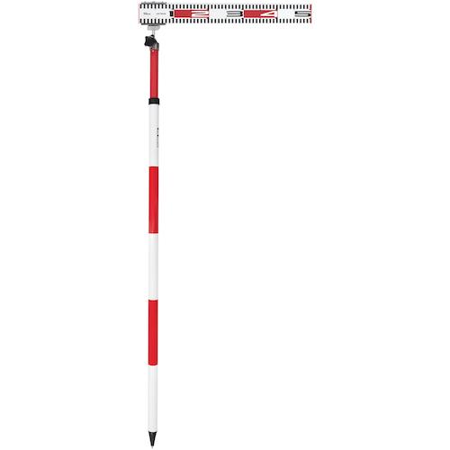 ■シンワ ポール標尺 アルミ製 50cm 巾60mm 伸縮式2m2段〔品番:76937〕【5574610:0】[店頭受取不可] 6,895円