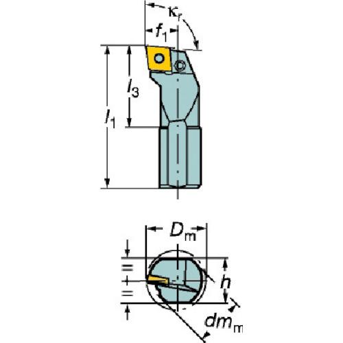 ■SANDVIK T-Max P ネガチップ用ボーリングバイト(210)〔品番:A50UPCLNR16〕【5664659:0】[店頭受取不可]_1