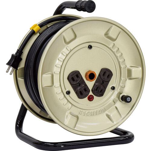 ■NICHIDO 電工ドラム 100V アースなし 50m〔品番:NNP504D〕【5666379:0】[店頭受取不可]