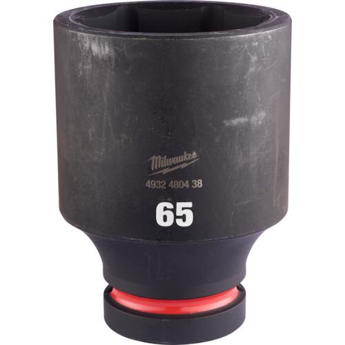 ■milwaukee SHOCKWAVE IMPACT DUTY ディープインパクトソケット 1インチ(25.4mm)角  65mm〔品番:4932480438〕【5717155:0】[店頭受取不可]