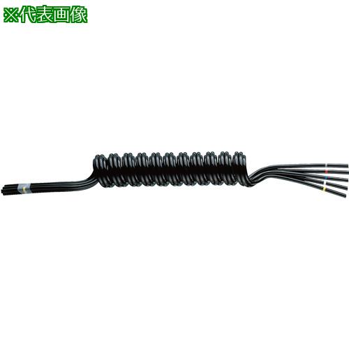 ■潤工社 ラウンドコイルチューブ UT 6-6X4mm 最大使用長120cm 黒〔品番:UT606120〕【5726138:0】[店頭受取不可]