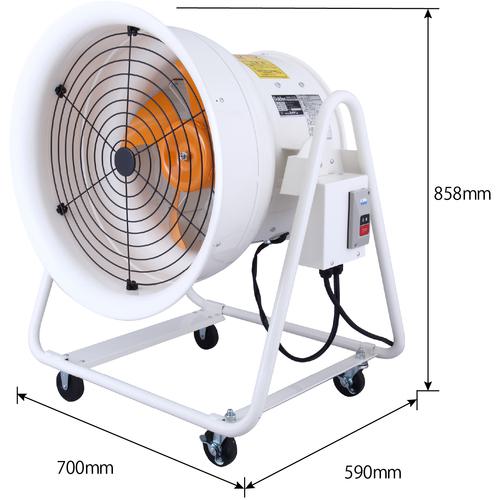 ■Suiden 送風機 こでかファン ハネ径400mm 低騒音タイプ 100V 角度調節可能 4輪キャスター付〔品番:SJF404A1〕【5790102:0】[店頭受取不可]_1