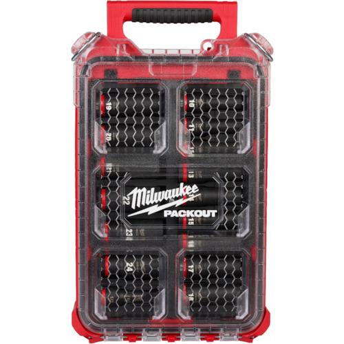 ■milwaukee SHOCKWAVE IMPACT DUTY ディープインパクトソケット 1/2インチ(12.7mm)角 16PCS PACKOUTセット〔品番:49666803〕【5825090:0】[店頭受取不可] 22,638円