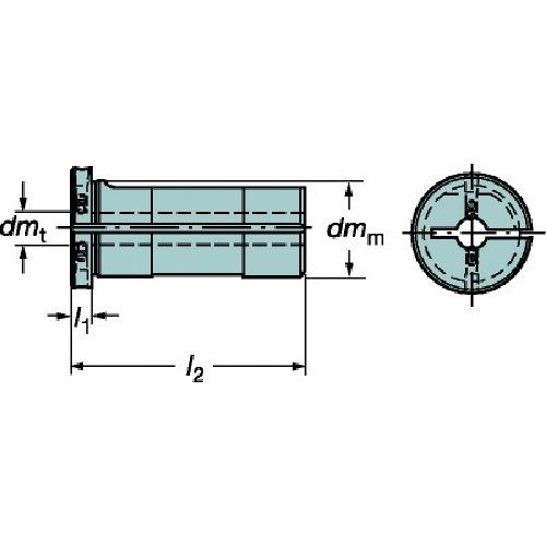 ■SANDVIK 丸シャンクバイト用イージーフィックススリーブ(480)〔品番:132L5025125B〕【6000371:0】[店頭受取不可]
