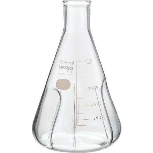 ■HARIO バッフル付き三角フラスコ3000ml〔品番:BSF3LSCI〕【6012863:0】[店頭受取不可]