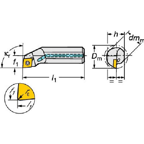 ■SANDVIK コロターン111 ポジチップ用ボーリングバイト(480)〔品番:A10KSCLPR06〕【6013643:0】[店頭受取不可]_1
