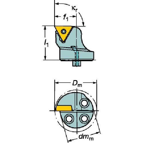 ■【在庫限り】SANDVIK コロターンSL コロターン107用カッティングヘッド(410)〔品番:570STFCR2011B1〕【6068391:0】[店頭受取不可]_1