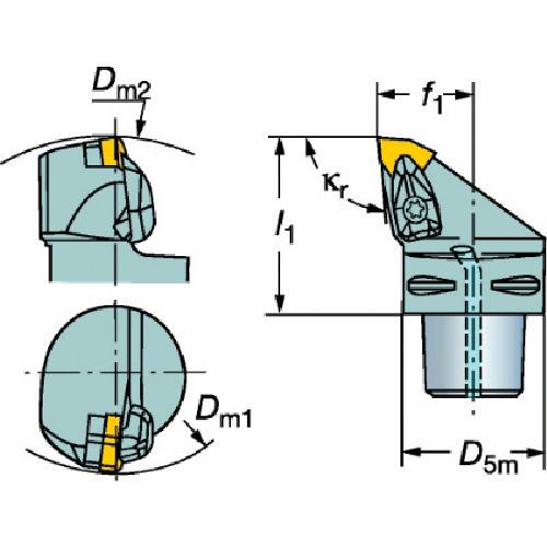 ■SANDVIK コロマントキャプト コロターンRC用カッティングヘッド(410)〔品番:C5DWLNR3506008〕【6089615:0】[店頭受取不可]_1