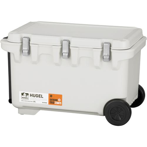 ■IRIS 201282 HUGEL 真空断熱クーラーボックス ホワイトアッシュ〔品番:VITC60WH〕【6102737:0】[店頭受取不可]