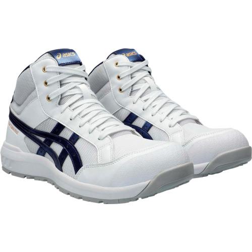 ■【在庫限り】ASICS ウィンジョブ CP218 ホワイト/ピーコート 25.5cm〔品番:1273A091.10125.5〕【6229996:0】[店頭受取不可] 11,537円