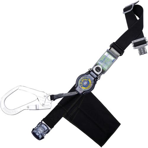 ■TSUYORON 胴ベルト型墜落制止用器具(巻取タイプ)ロック機構付き ロックリトライト 黒 Mサイズ 幅50MM×長さ1200MM ワンタッチバックル仕様〔品番:TBLRLOT593BLKMJANBP〕【6286696:0】[店頭受取不可]