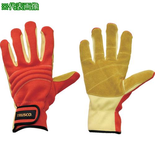 ■TRUSCO 耐切創手袋 防災レスキュー仕様M オレンジ〔品番:TRF120AMOR〕【6319214:0】[店頭受取不可]