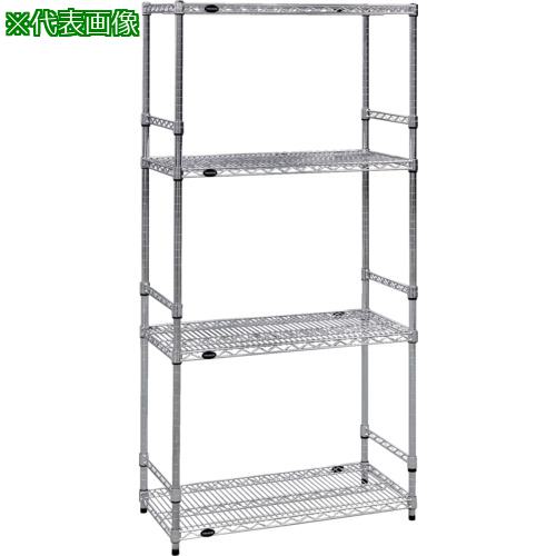 ■TRUSCO ステンレス製メッシュラック W1205XD457XH1533 4段 サイドバー付〔品番:TSMSDB5444〕【6504012:0】[店頭受取不可]