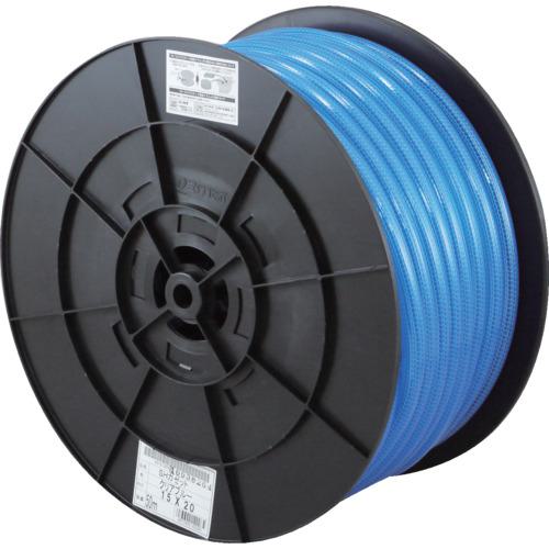 ■サンヨー SHガゼットホース 15×20 クリアブルー 50mドラム巻〔品番:GA1520H50CB〕【6527489:0】[店頭受取不可]