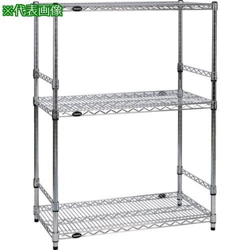 ■TRUSCO スチール製メッシュラック W605XD457XH1228 3段 サイドバー付〔品番:TMESDB4243〕【6527794:0】[店頭受取不可] 14,630円