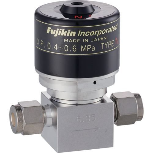 ■Fujikin SUS鋼製自動ダイレクトダイヤフラムバルブ_1MPa_FPR-ND-91〔品番:FPRND916.35〕【6538331:0】[店頭受取不可]