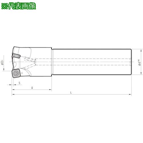 ■京セラ 高送りカッタ MFH Harrier エンドミル(SOMT10タイプ)ロングシャンク 刃径40mm 刃数4枚 全長250mm シャンク径32mm〔品番:MFH40S32104T250〕【6546625:0】[店頭受取不可]