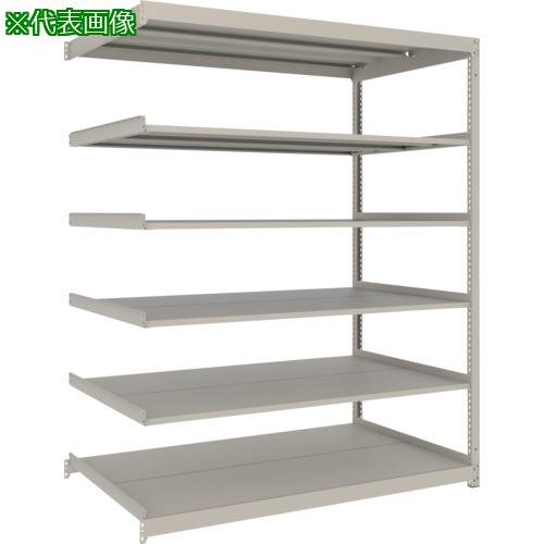 ■TRUSCO スチールラック 薄板ラック(棚板分割タイプ、耐荷重100Kg)1800×595×H1800 6段連結 ネオグレー〔品番:UL6666B〕【6577104:0】[店頭受取不可]