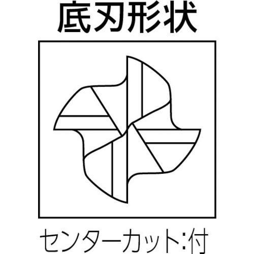 ■【在庫限り】三菱K 4枚刃センタカット 超硬スクエアエンドミルセミロング刃長(J)19mm〔品番:C4JCD1900〕【6593313:0】[店頭受取不可]_1