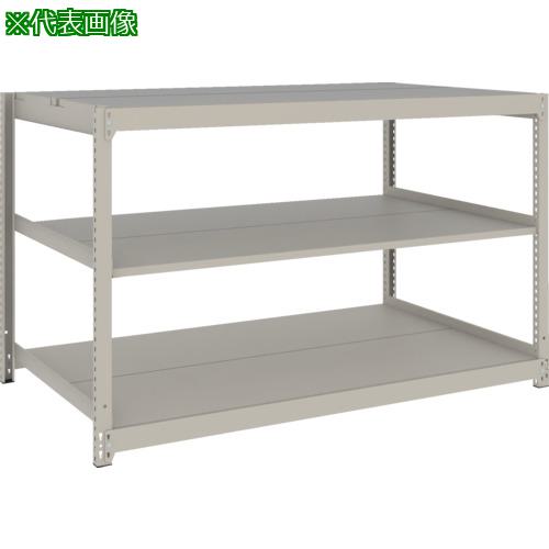 ■TRUSCO スチールラック 薄板ラック(棚板分割タイプ、耐荷重100Kg)1500×595×H900 3段単体 ネオグレー〔品番:UL3563〕【6625020:0】[店頭受取不可]