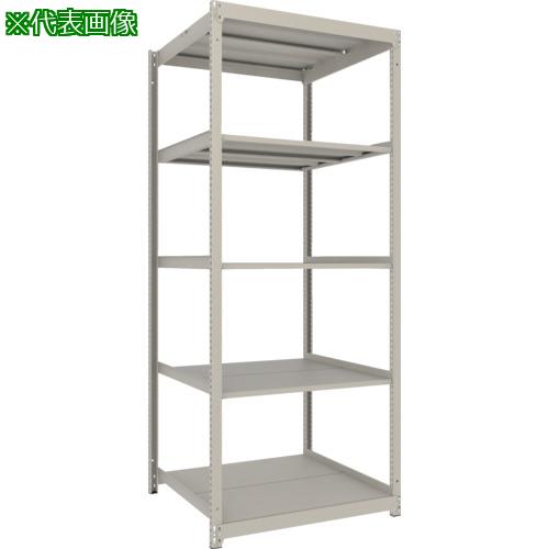 ■TRUSCO スチールラック 薄板ラック(棚板分割タイプ、耐荷重100Kg)1200×875×H2400 5段単体 ネオグレー〔品番:UL8495〕【6625067:0】[店頭受取不可]