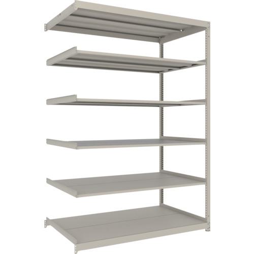 ■TRUSCO スチールラック 薄板ラック(棚板分割タイプ、耐荷重100Kg)1500×875×H2100 6段連結 ネオグレー〔品番:UL7596B〕【6625074:0】[店頭受取不可]