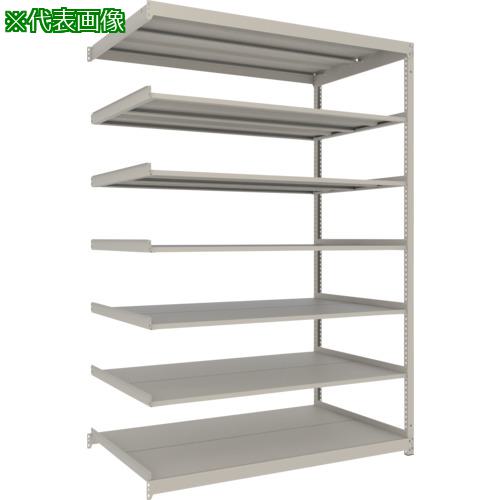 ■TRUSCO スチールラック 薄板ラック(棚板分割タイプ、耐荷重100Kg)1800×875×H2400 7段連結 ネオグレー〔品番:UL8697B〕【6625075:0】[店頭受取不可]
