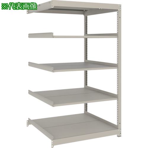 ■TRUSCO スチールラック 薄板ラック(棚板分割タイプ、耐荷重100Kg)900×595×H1500 5段連結 ネオグレー〔品番:UL5365B〕【6626620:0】[店頭受取不可]