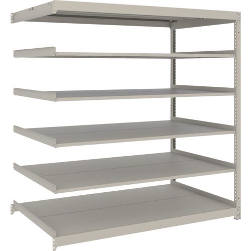 ■TRUSCO スチールラック 薄板ラック(棚板分割タイプ、耐荷重100Kg)1500×875×H1500 6段連結 ネオグレー〔品番:UL5596B〕【6626641:0】[店頭受取不可]