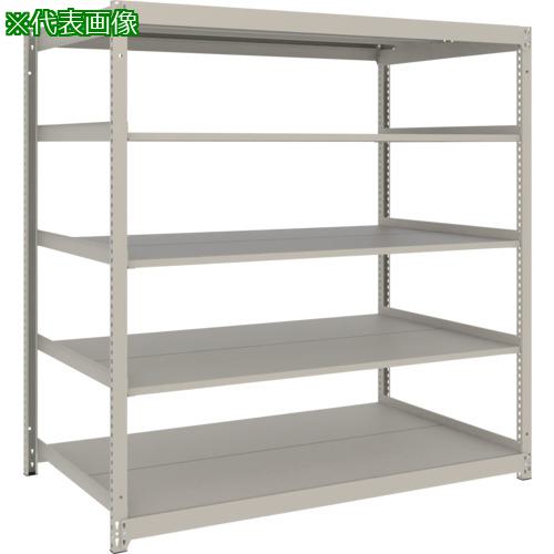 ■TRUSCO スチールラック 薄板ラック(棚板分割タイプ、耐荷重100Kg)1800×595×H1500 5段単体 ネオグレー〔品番:UL5665〕【6628144:0】[店頭受取不可]