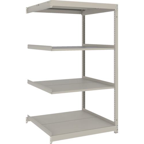 ■TRUSCO スチールラック 薄板ラック(棚板分割タイプ、耐荷重100Kg)900×875×H1500 4段連結 ネオグレー〔品番:UL5394B〕【6628189:0】[店頭受取不可]
