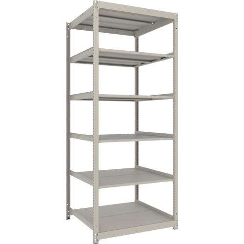 ■TRUSCO スチールラック 薄板ラック(棚板分割タイプ、耐荷重100Kg)900×875×H2100 6段単体 ネオグレー〔品番:UL7396〕【6629714:0】[店頭受取不可] 26,956円