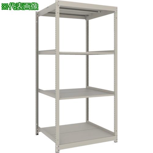 ■TRUSCO スチールラック 薄板ラック(棚板分割タイプ、耐荷重100Kg)1200×875×H1800 4段単体 ネオグレー〔品番:UL6494〕【6629758:0】[店頭受取不可]