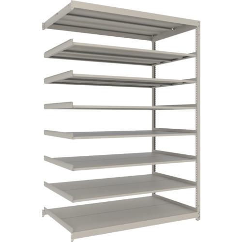 ■TRUSCO スチールラック 薄板ラック(棚板分割タイプ、耐荷重100Kg)1500×875×H2100 8段連結 ネオグレー〔品番:UL7598B〕【6631350:0】[店頭受取不可]