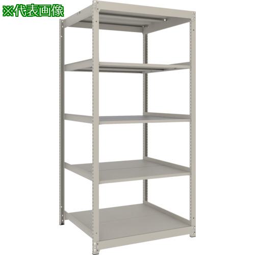 ■TRUSCO スチールラック 薄板ラック(棚板分割タイプ、耐荷重100Kg)900×595×H1800 5段単体 ネオグレー〔品番:UL6365〕【6632954:0】[店頭受取不可]