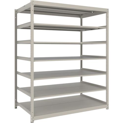 ■TRUSCO スチールラック 薄板ラック(棚板分割タイプ、耐荷重100Kg)1500×875×H1800 7段単体 ネオグレー〔品番:UL6597〕【6634554:0】[店頭受取不可] 42,114円