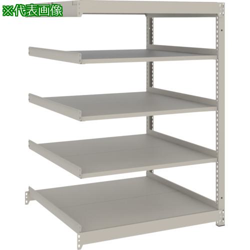 ■TRUSCO スチールラック 薄板ラック(棚板分割タイプ、耐荷重100Kg)900×595×H1200 5段連結 ネオグレー〔品番:UL4365B〕【6636057:0】[店頭受取不可]