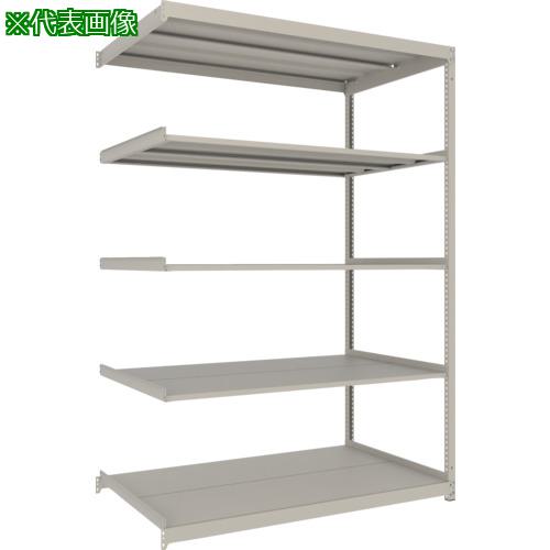 ■TRUSCO スチールラック 薄板ラック(棚板分割タイプ、耐荷重100Kg)1800×595×H2400 5段連結 ネオグレー〔品番:UL8665B〕【6637673:0】[店頭受取不可]