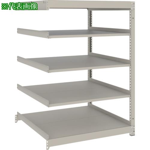 ■TRUSCO スチールラック 薄板ラック(棚板分割タイプ、耐荷重100Kg)1200×875×H1200 5段連結 ネオグレー〔品番:UL4495B〕【6637691:0】[店頭受取不可]