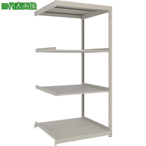 ■TRUSCO スチールラック 薄板ラック(棚板分割タイプ、耐荷重100Kg)1200×595×H1800 4段連結 ネオグレー〔品番:UL6464B〕【6637696:0】[店頭受取不可]