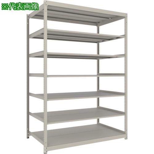 ■TRUSCO スチールラック 薄板ラック(棚板分割タイプ、耐荷重100Kg)1500×875×H2400 7段単体 ネオグレー〔品番:UL8597〕【6637715:0】[店頭受取不可]