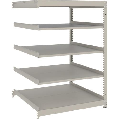 ■TRUSCO スチールラック 薄板ラック(棚板分割タイプ、耐荷重100Kg)900×875×H1200 5段連結 ネオグレー〔品番:UL4395B〕【6637721:0】[店頭受取不可]