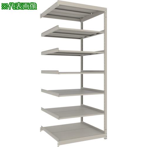 ■TRUSCO スチールラック 薄板ラック(棚板分割タイプ、耐荷重100Kg)1200×875×H2400 7段連結 ネオグレー〔品番:UL8497B〕【6637723:0】[店頭受取不可]
