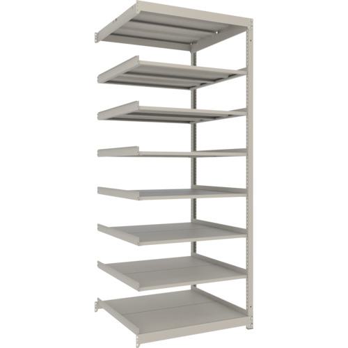 ■TRUSCO スチールラック 薄板ラック(棚板分割タイプ、耐荷重100Kg)900×875×H2100 8段連結 ネオグレー〔品番:UL7398B〕【6637732:0】[店頭受取不可]