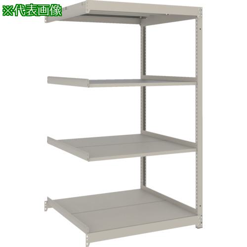 ■TRUSCO スチールラック 薄板ラック(棚板分割タイプ、耐荷重100Kg)1200×595×H1500 4段連結 ネオグレー〔品番:UL5464B〕【6639203:0】[店頭受取不可]